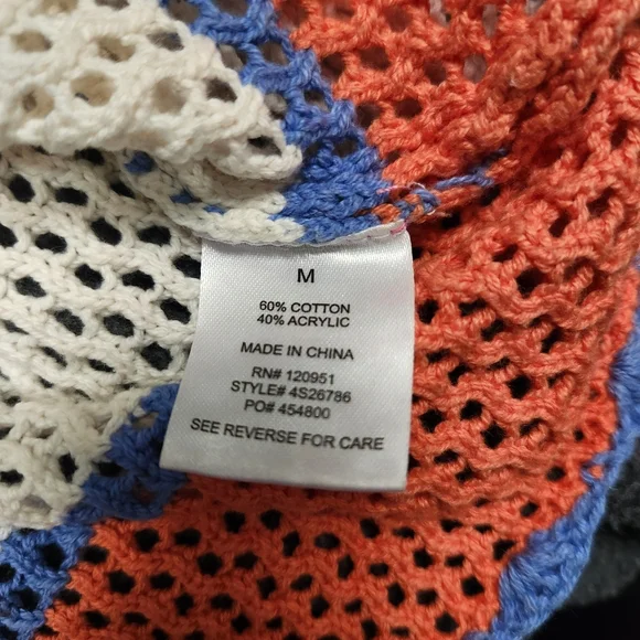 Hippie Rose Multicolor Striped Crochet Sweater - Picture 8 of 13